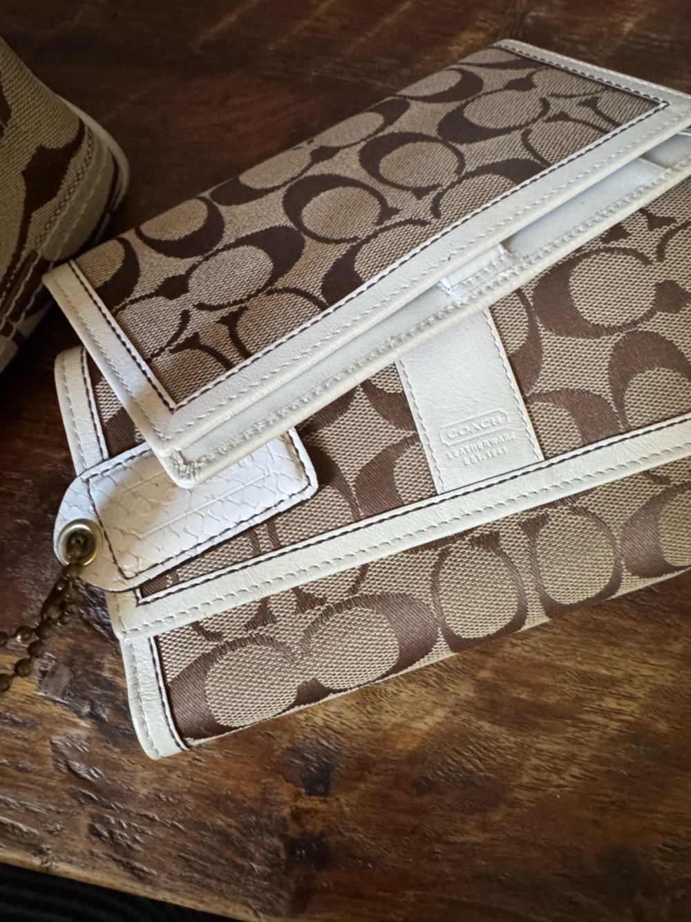 Coach Signature Tote & Wallet Set (Brown/Khaki) – Matching Bundle - Picture 12 of 16